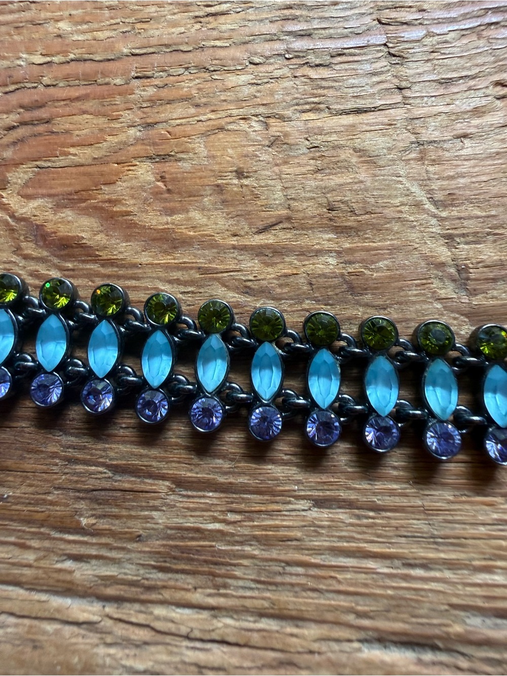 Vintage Authentic Signed Givenchy Multi-Row Rhinestone Link Bracelet - Picture 2 of 6